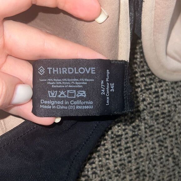 ✨Thirdlove All Day Lace Uplift Plunge Sz 34E Bra✨ - Picture 9 of 9